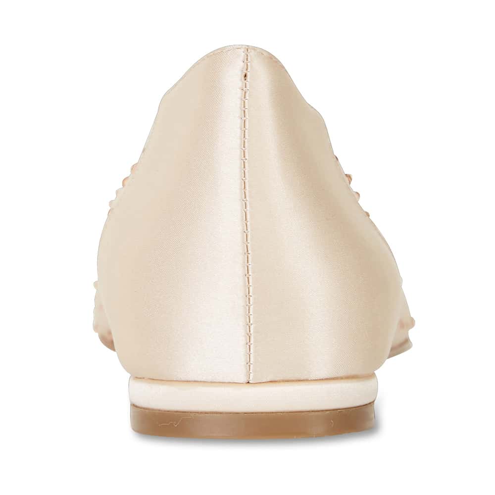 Glimmer Ballet Flat in Blush Satin