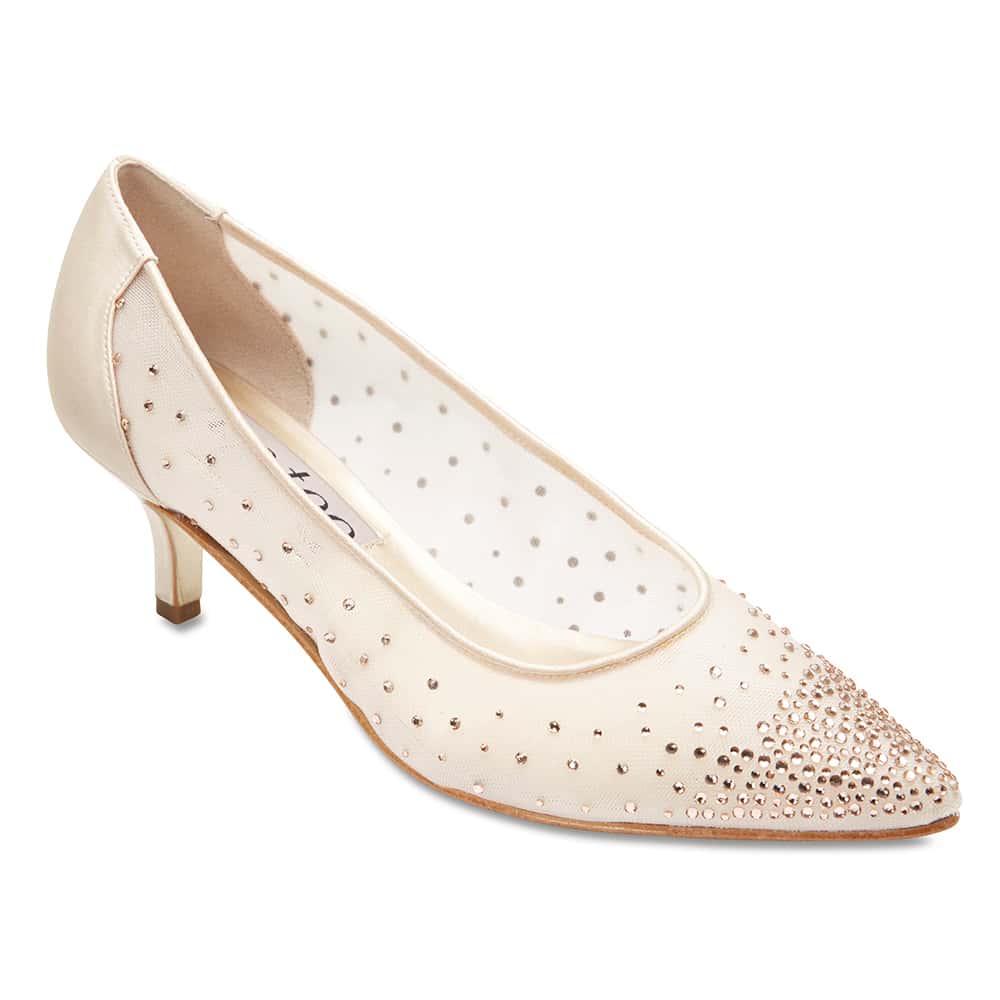 Spritz Heel in Baby Pink Satin