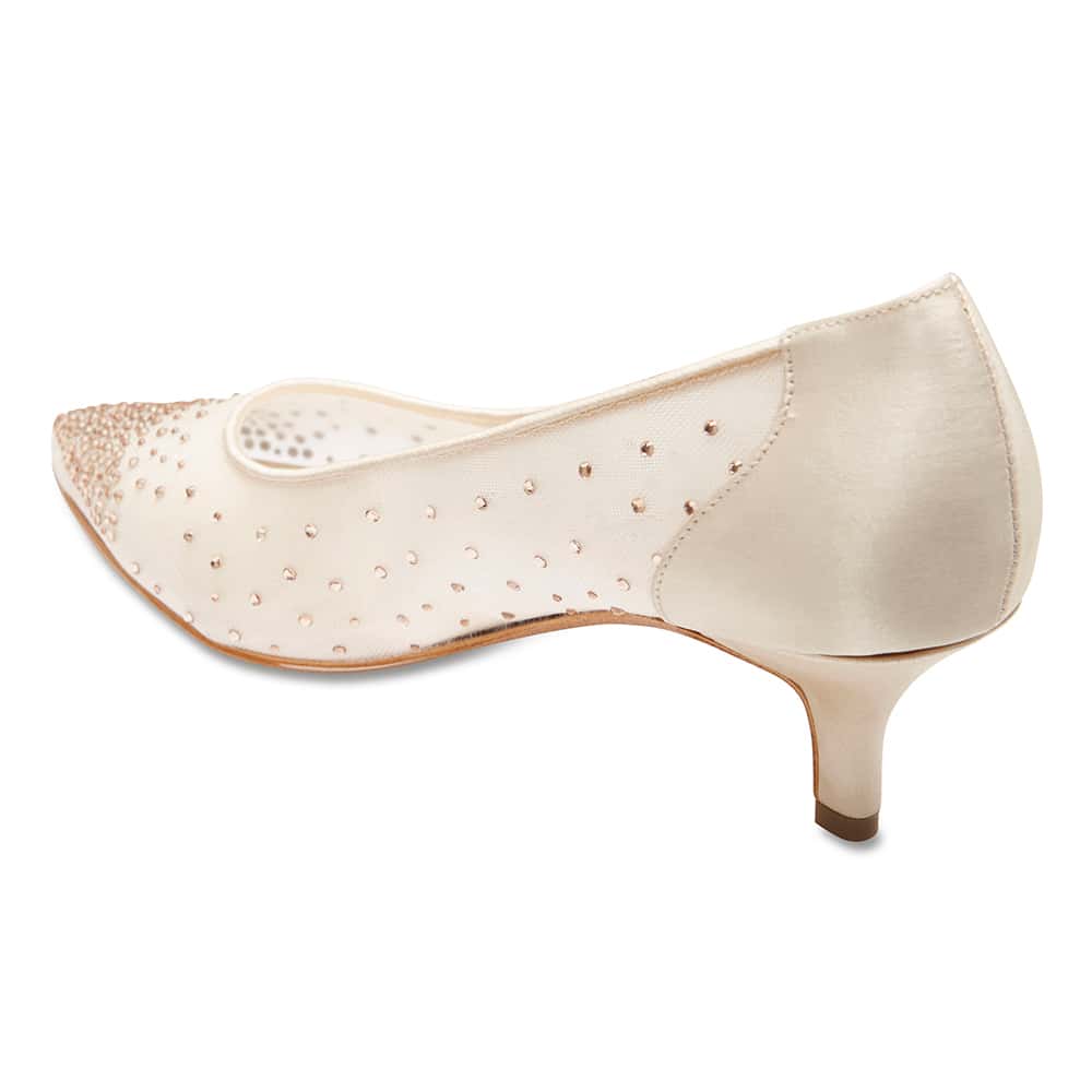 Spritz Heel in Baby Pink Satin
