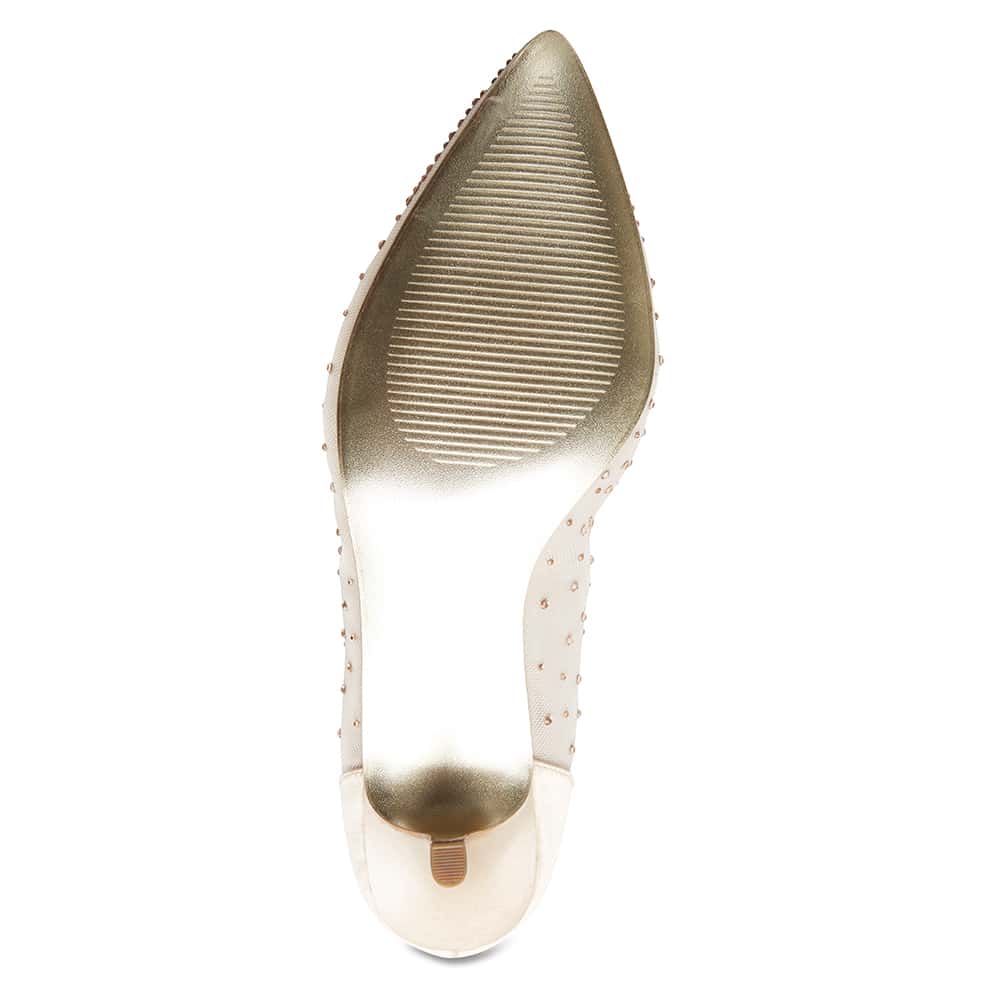 Spritz Heel in Baby Pink Satin