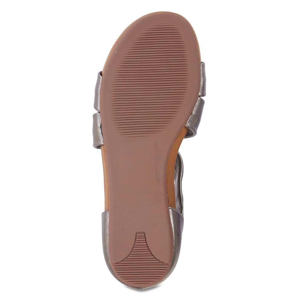 Abel Sandal in Pewter Leather