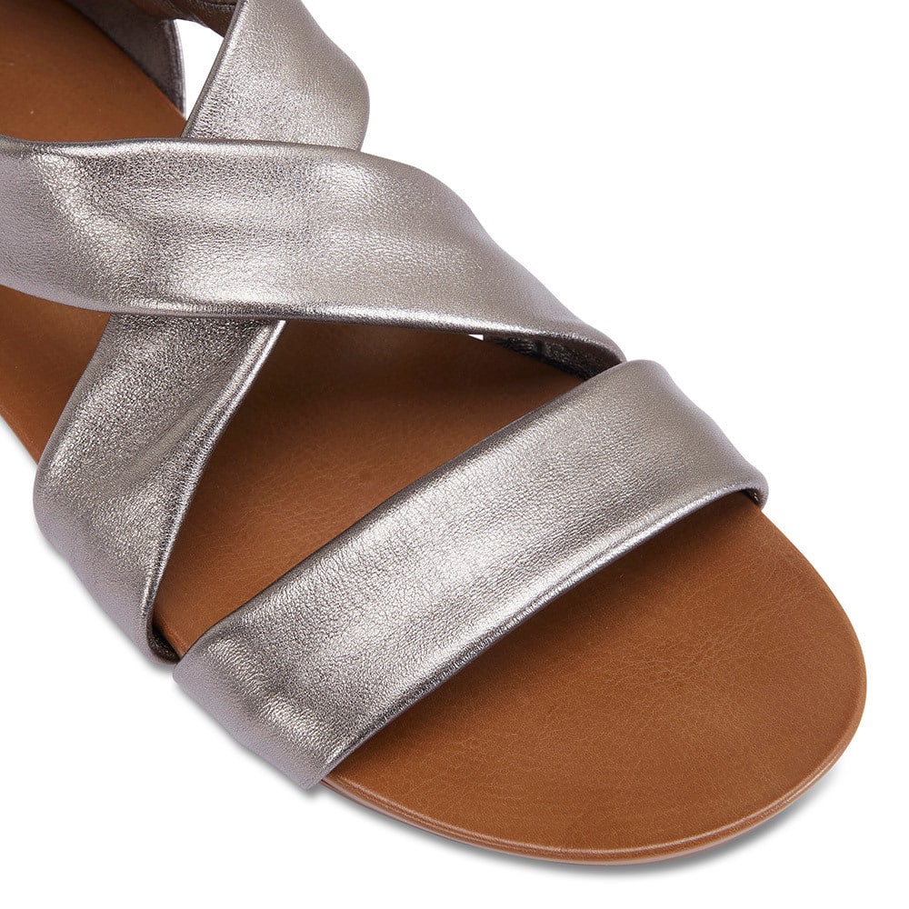 Abel Sandal in Pewter Leather