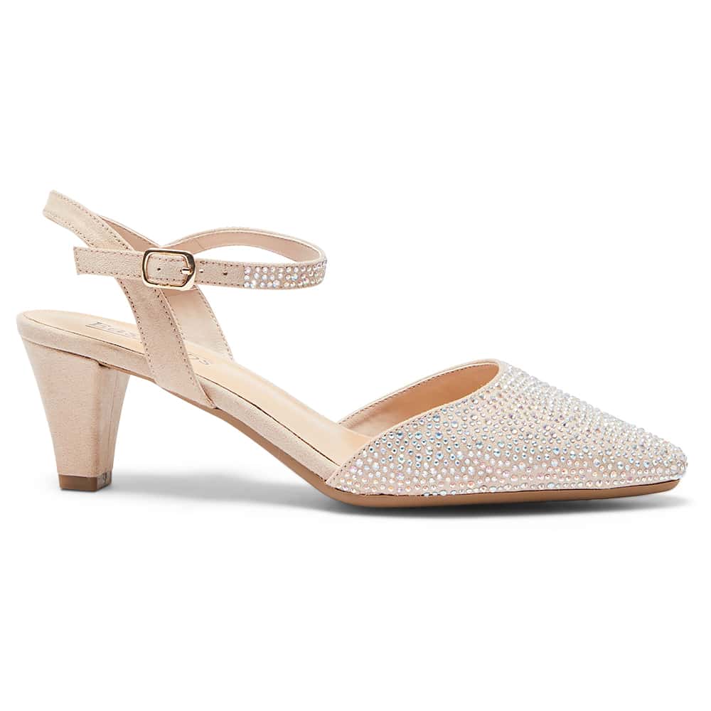 Adelle Heel in Blush Sparkle