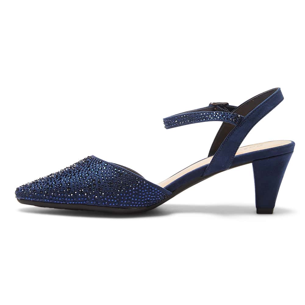 navy sparkle heels