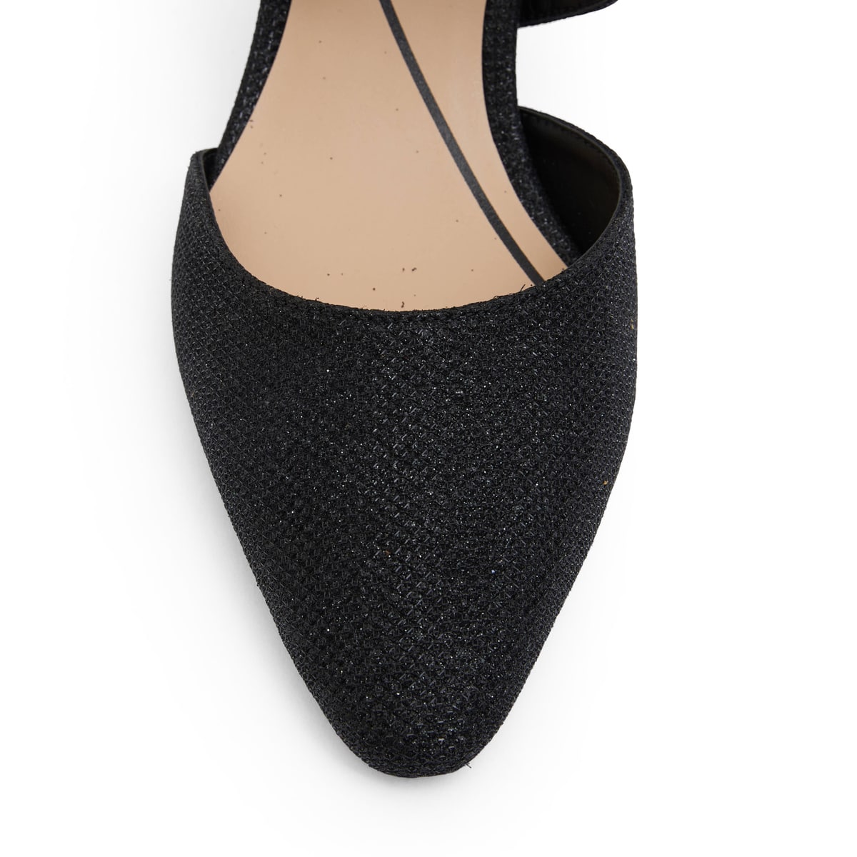 Adison Heel in Black Shimmer Fabric