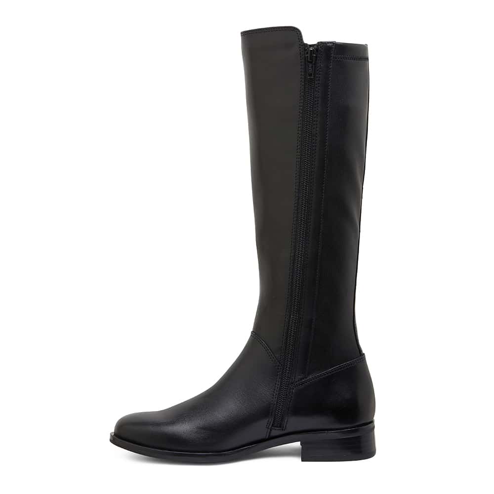 Alastair Boot in Black On Black Leather | Easy Steps | Shoe HQ