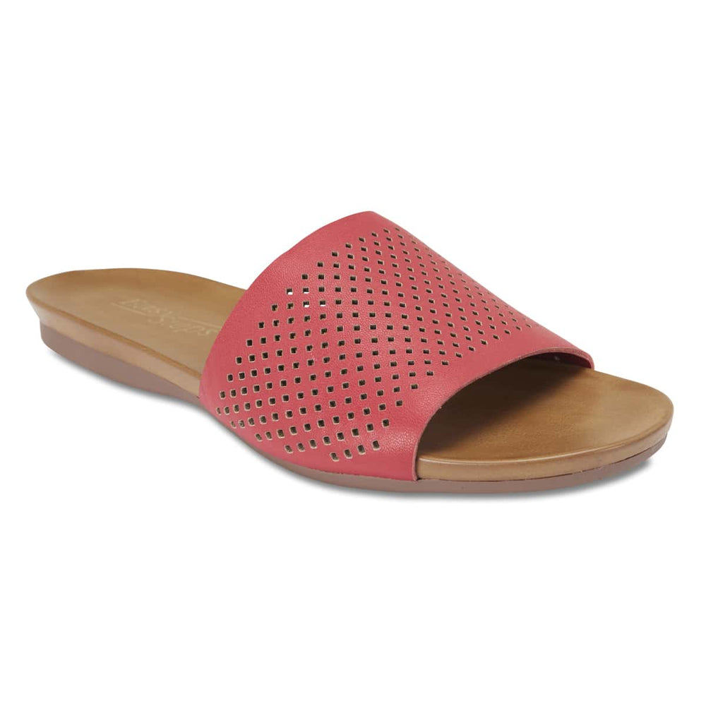 Aztec Slide in Red Leather