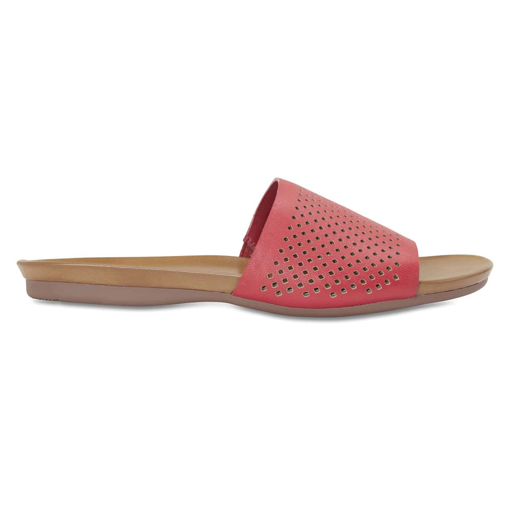 Aztec Slide in Red Leather