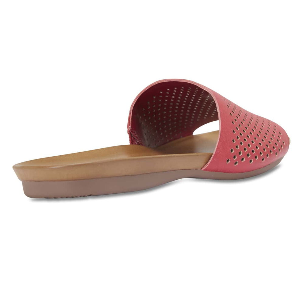 Aztec Slide in Red Leather