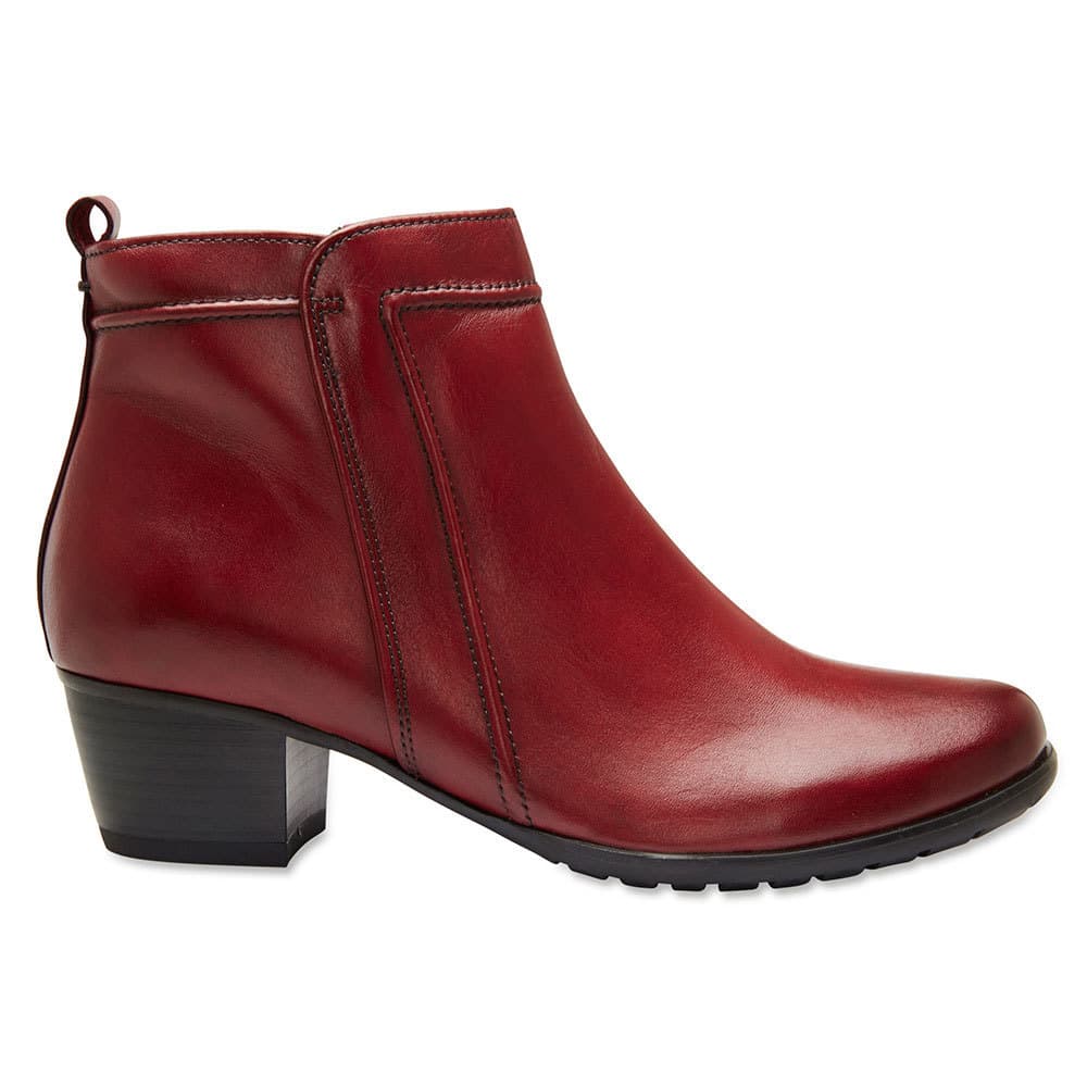 Boston Boot in Red Leather