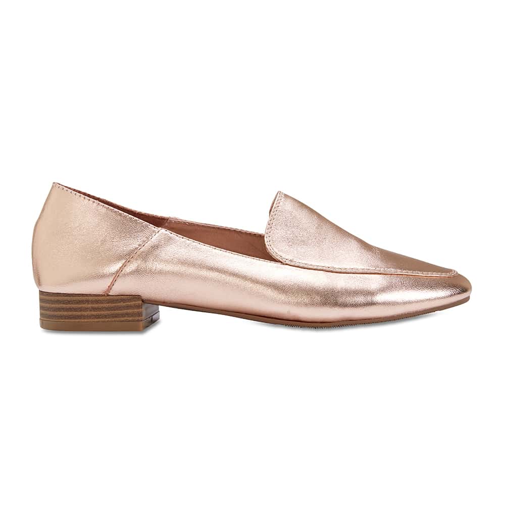 Braxton Loafer in Rose Gold Leather