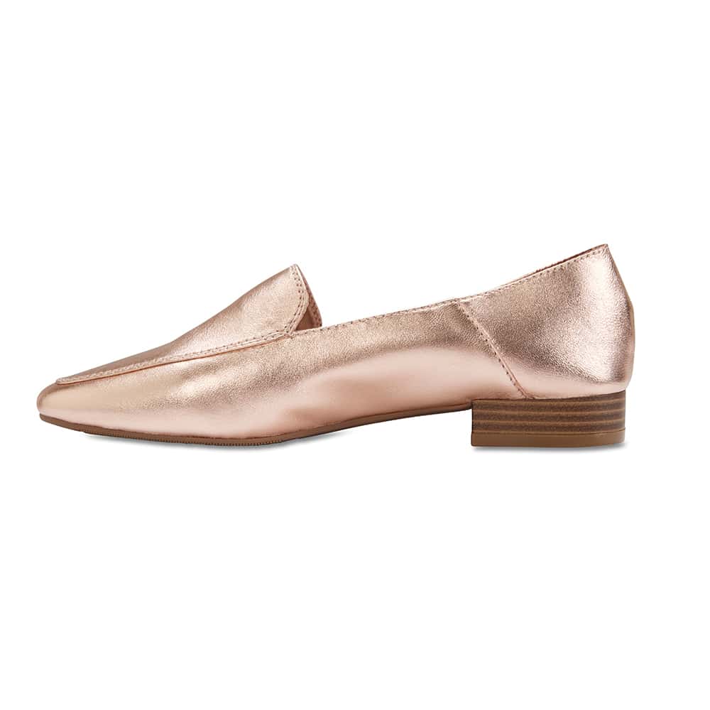 Braxton Loafer in Rose Gold Leather