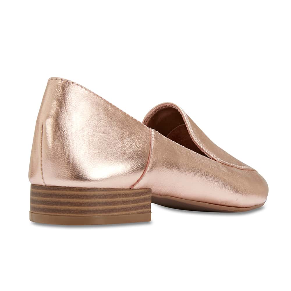Braxton Loafer in Rose Gold Leather