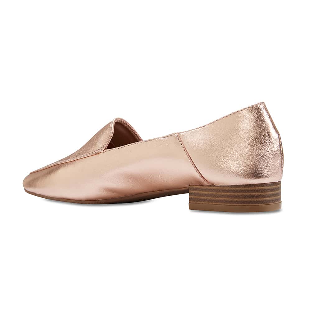 Braxton Loafer in Rose Gold Leather
