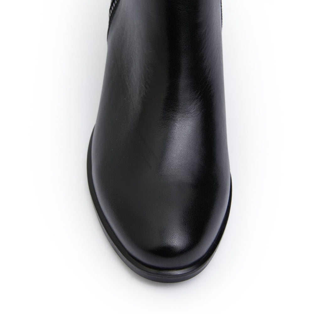 Cafe Boot in Black Leather
