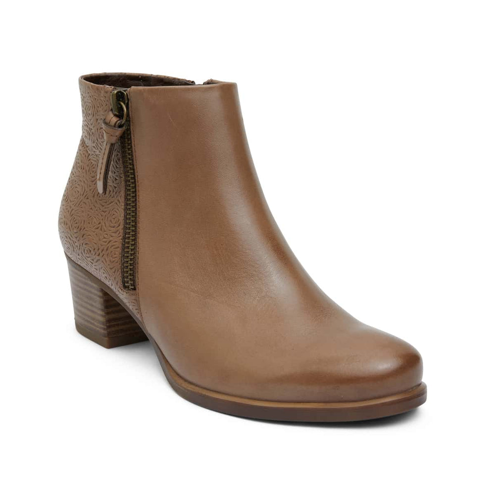 Cafe Boot in Taupe Leather