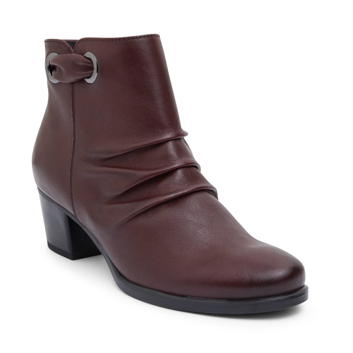 Cagney Boot in Burgundy Leather