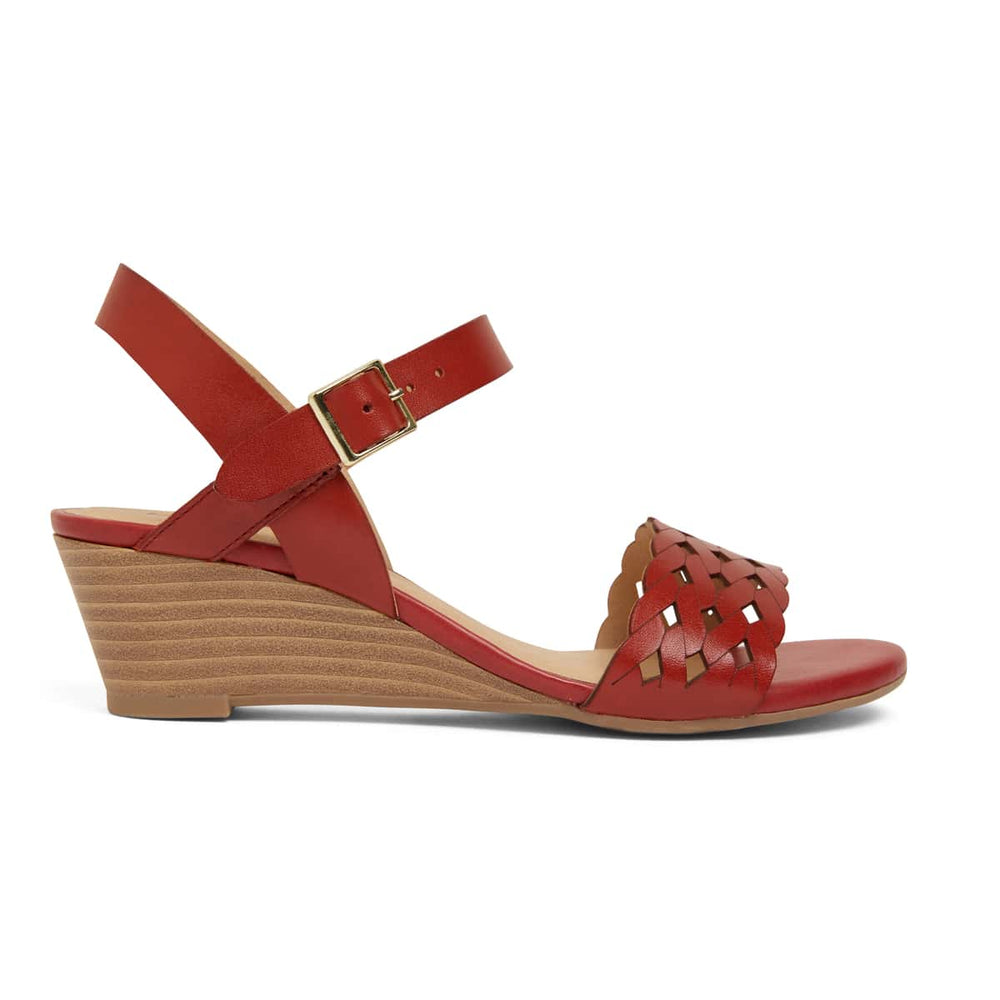 Callum Heel in Red Leather