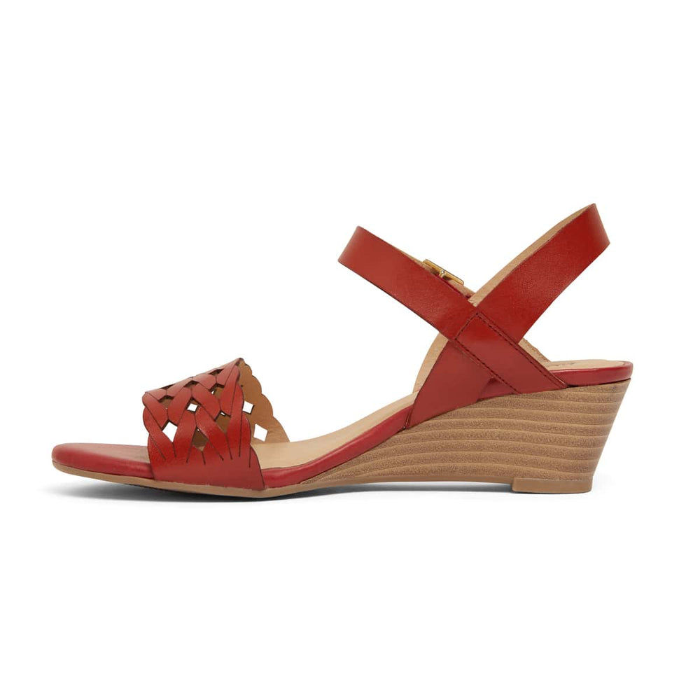 Callum Heel in Red Leather