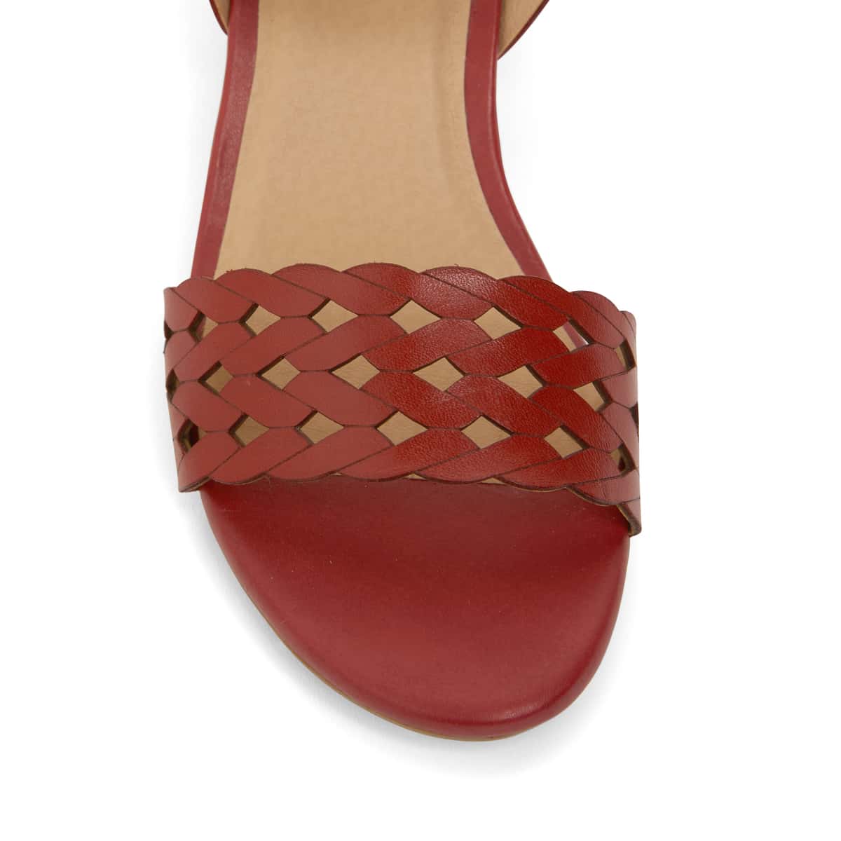 Callum Heel in Red Leather