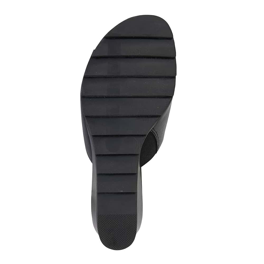 Calypso Heel in Black Leather