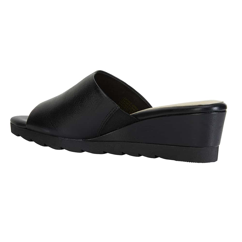 Calypso Heel in Black Leather