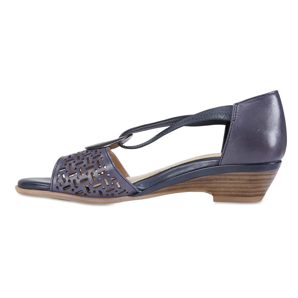 Chime Sandal in Navy Leather