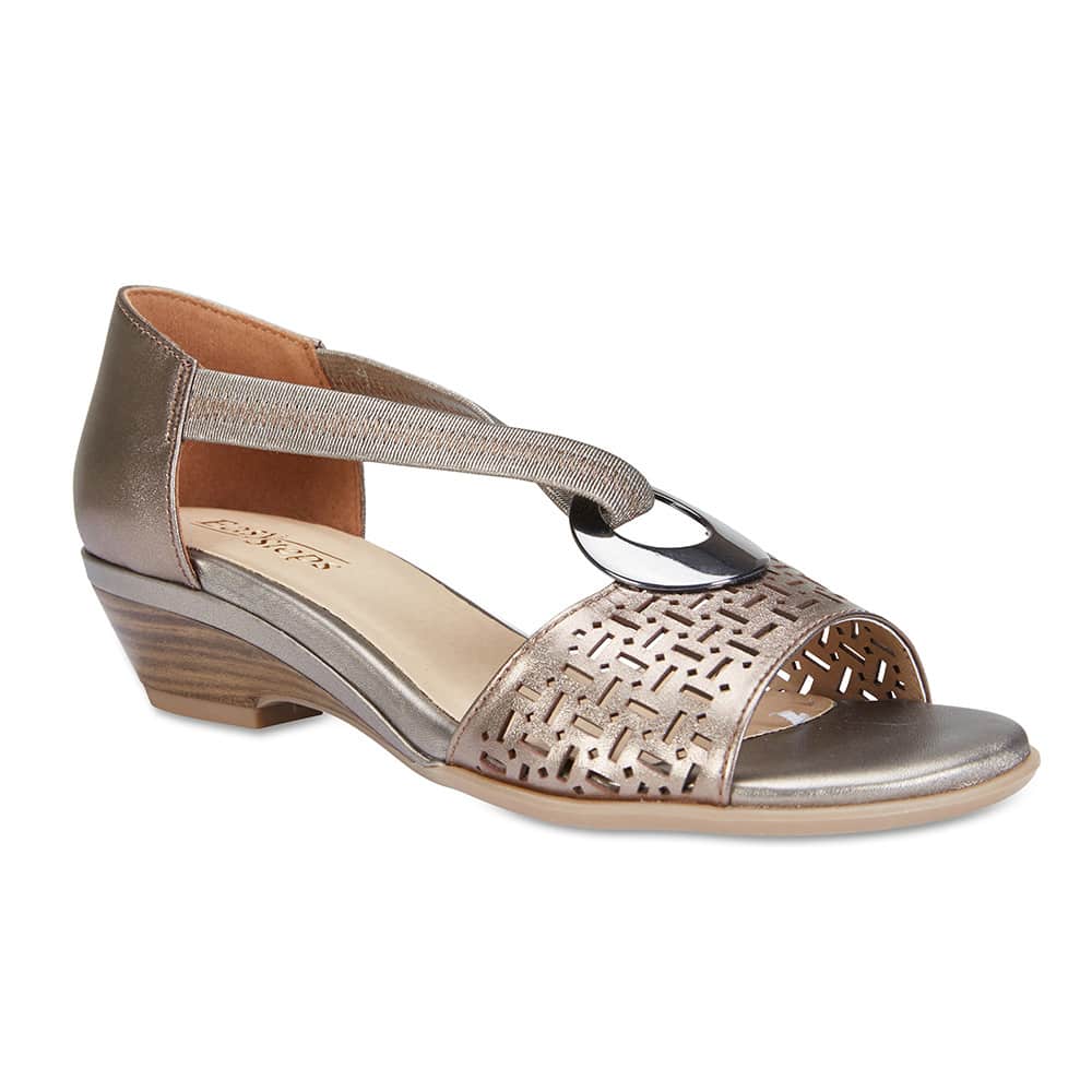 Chime Sandal in Pewter Leather