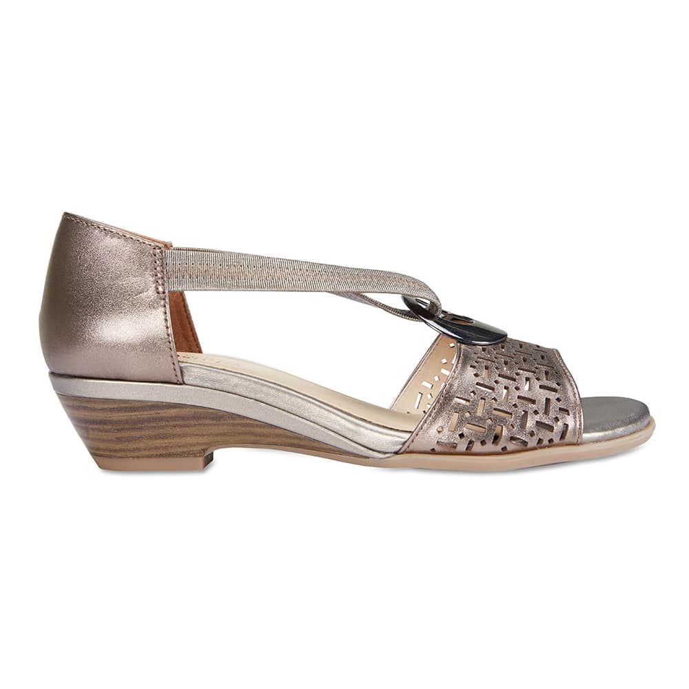 Chime Sandal in Pewter Leather