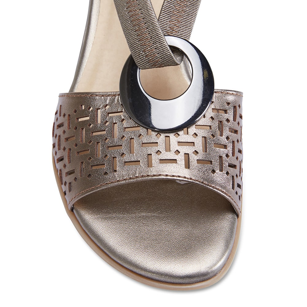 Chime Sandal in Pewter Leather