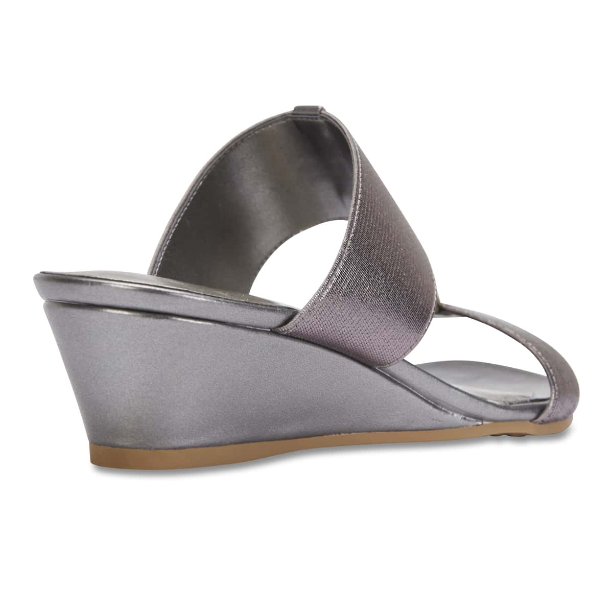 Claire Heel in Pewter Fabric