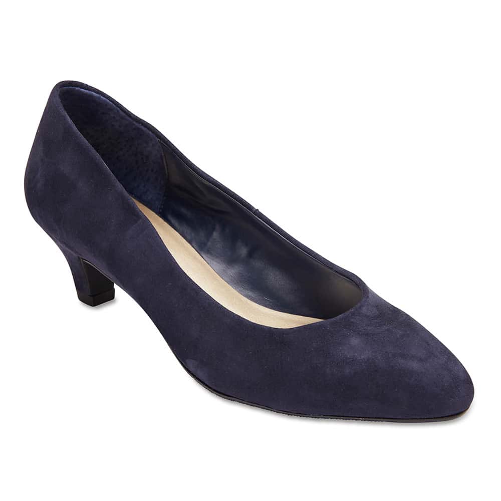 Colette Heel in Navy Suede