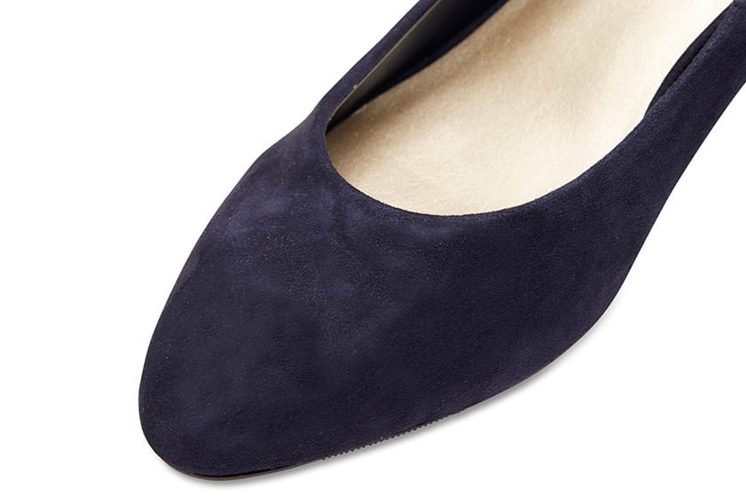 Colette Heel in Navy Suede