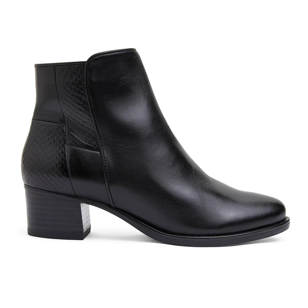 Dapper Boot in Black Leather | Easy Steps | Shoe HQ