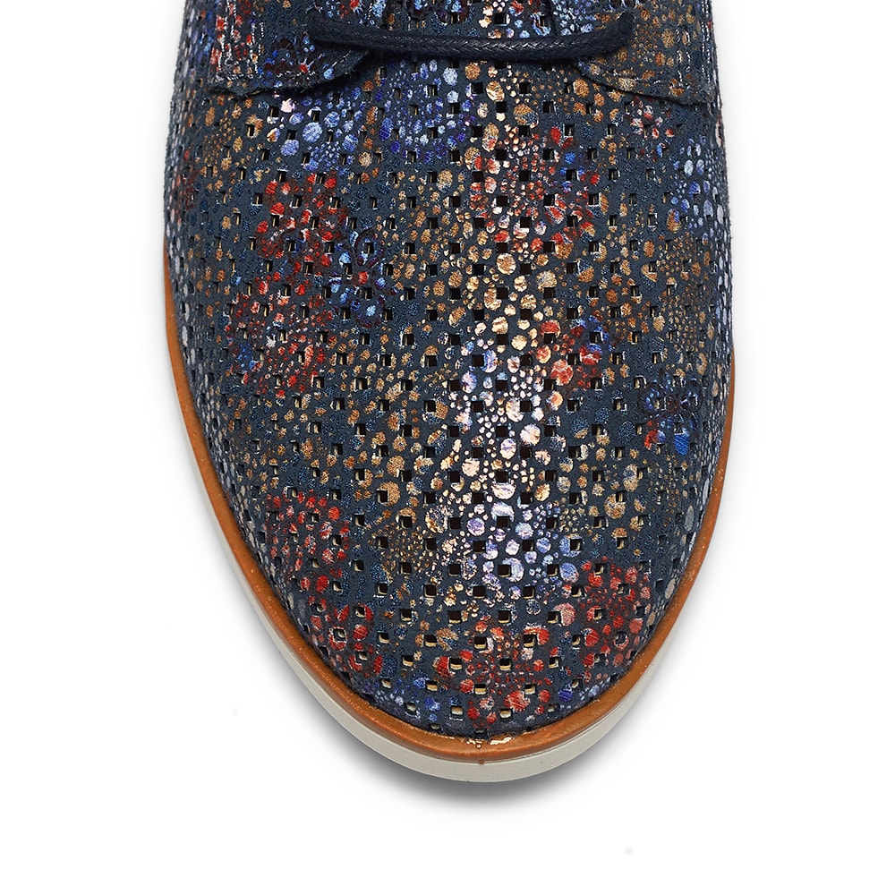 Deed Sneaker in Indigo Floral Leather