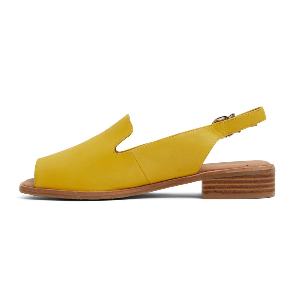 Delaney Sandal in Mustard Leather