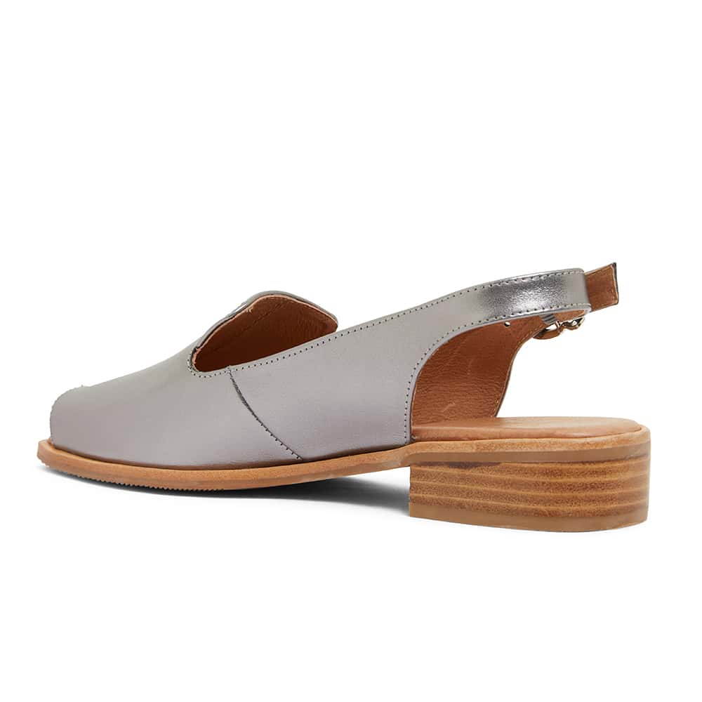 Delaney Sandal in Pewter Leather