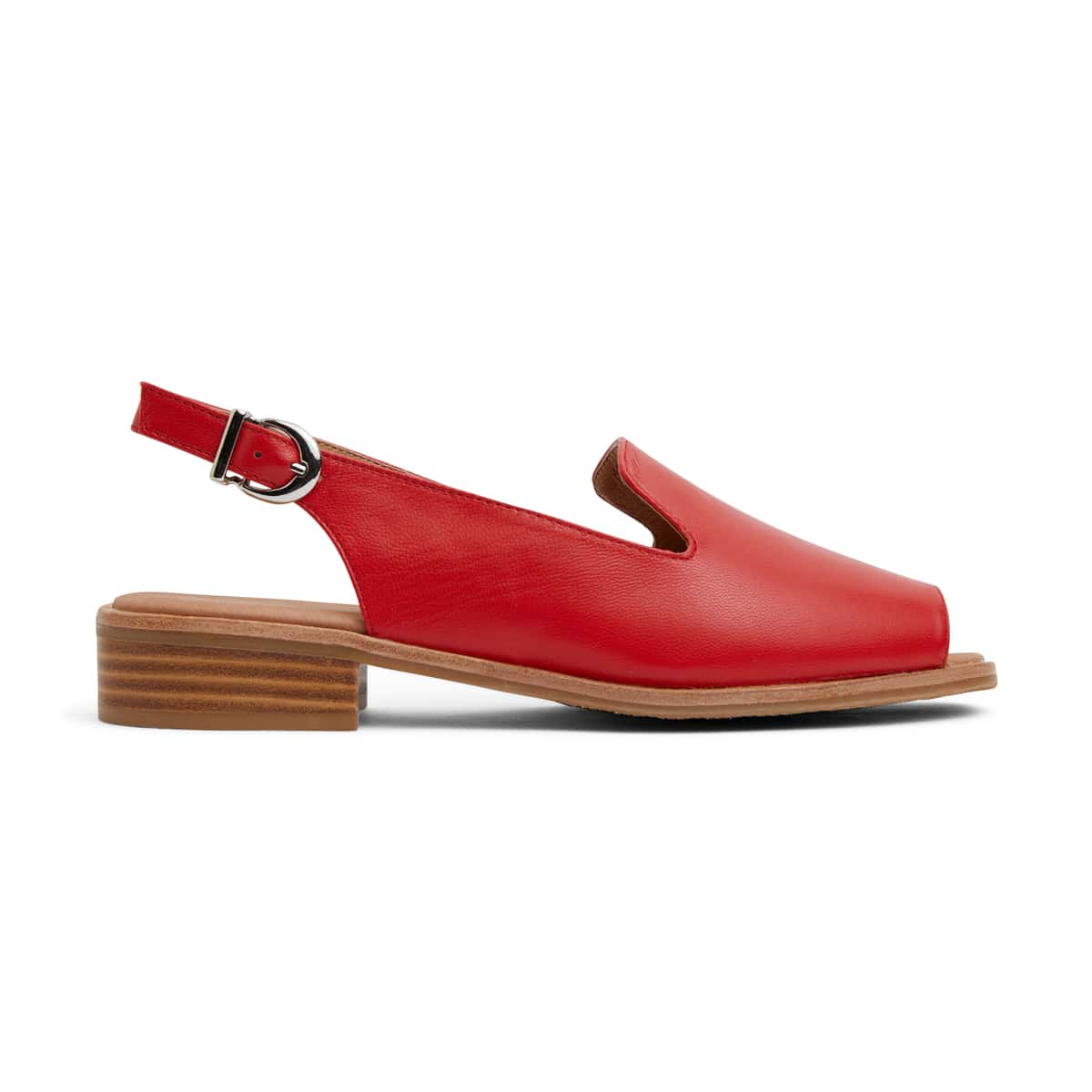 Delaney Sandal in Red Leather