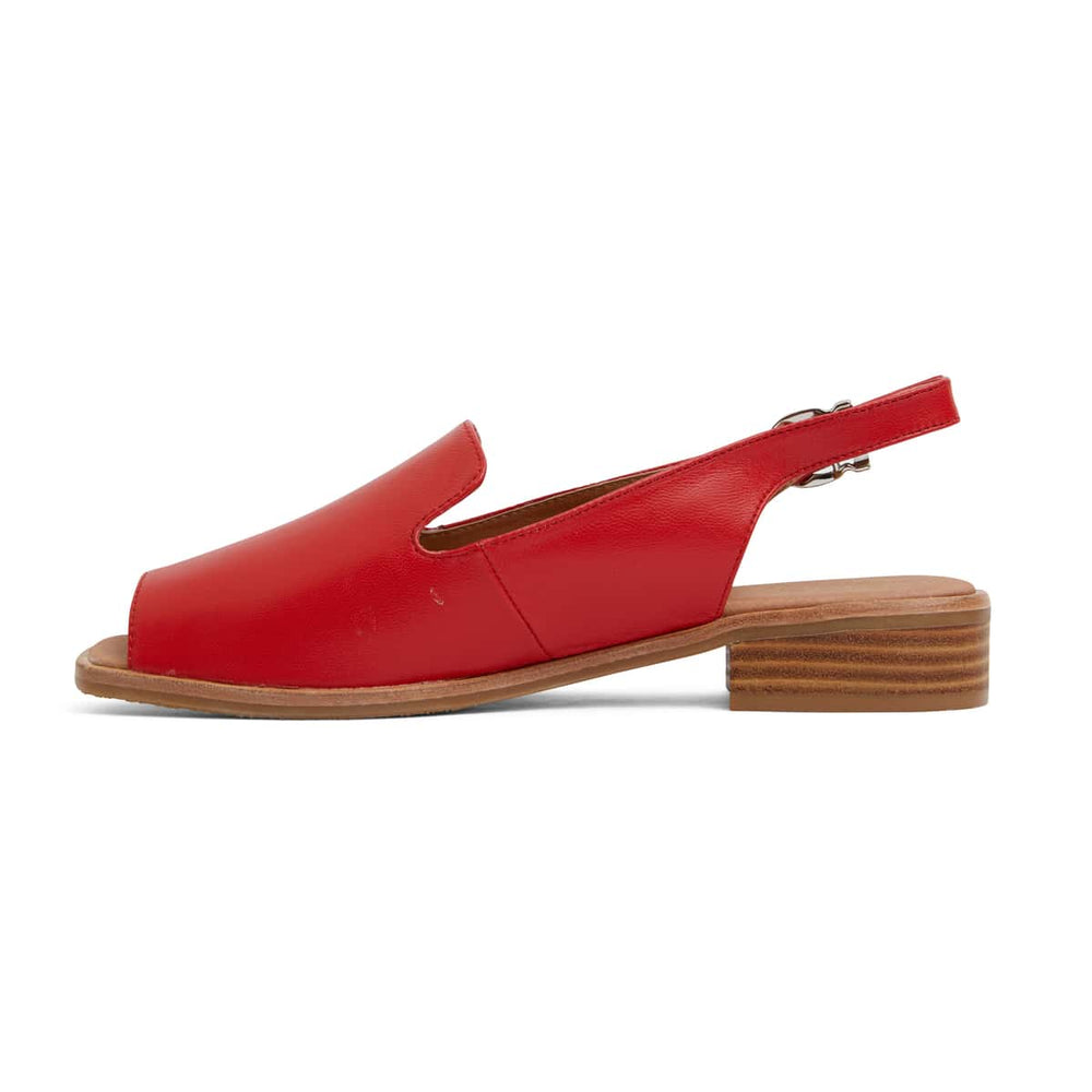 Delaney Sandal in Red Leather