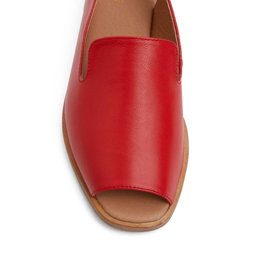 Delaney Sandal in Red Leather