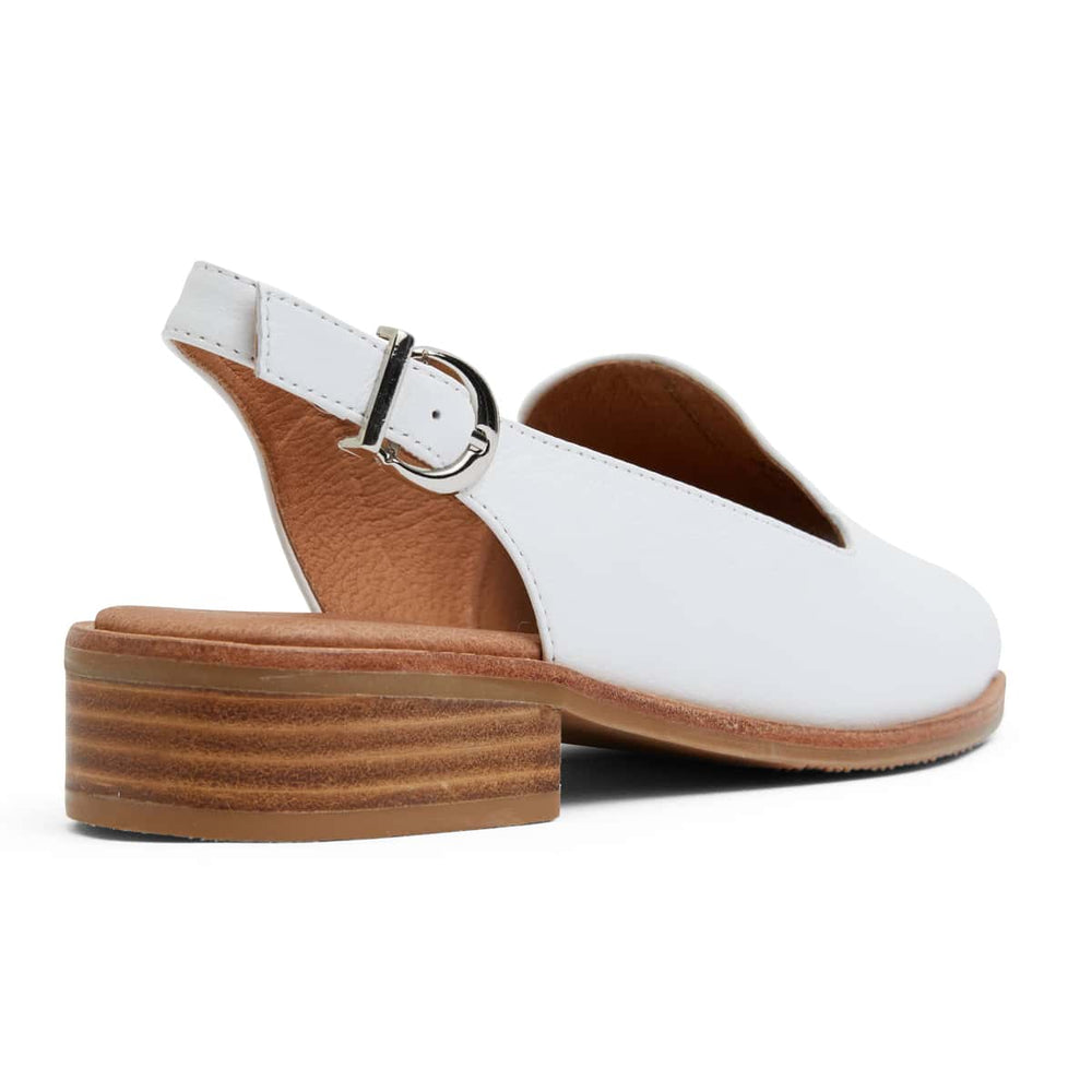 Delaney Sandal in White Leather
