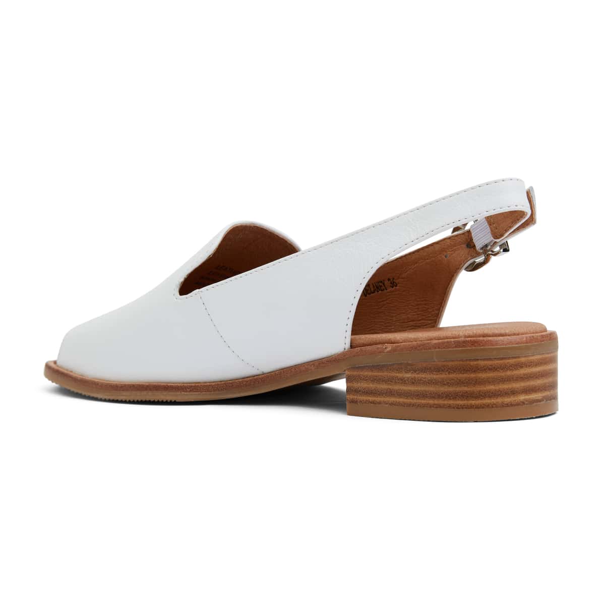 Delaney Sandal in White Leather