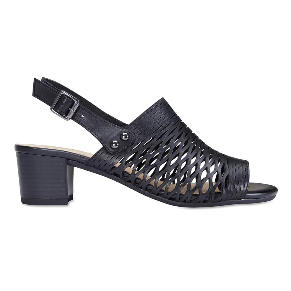 Denise Heel in Black Leather