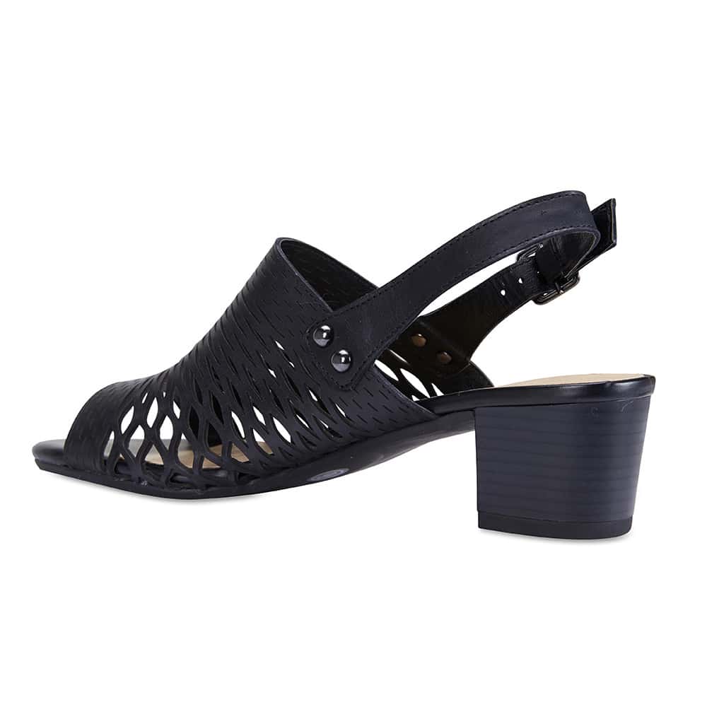 Denise Heel in Black Leather