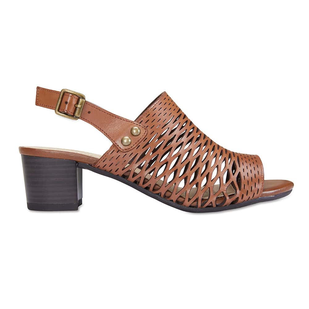 Denise Heel in Cognac Leather