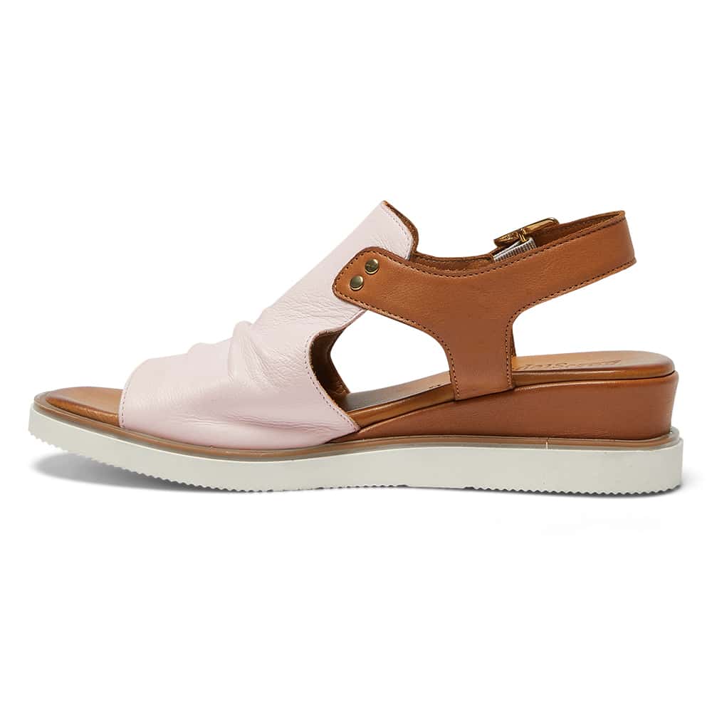 Dusk Heel in Blush And Tan Leather