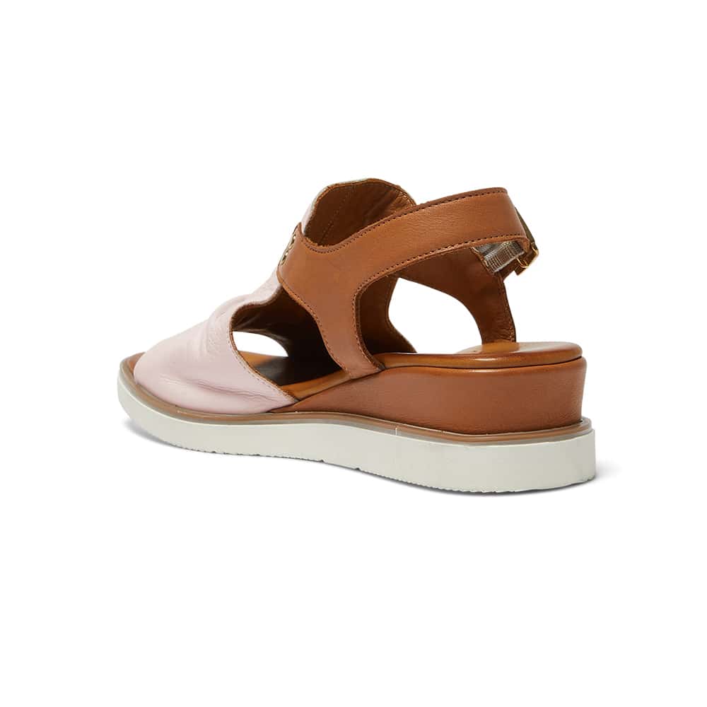 Dusk Heel in Blush And Tan Leather