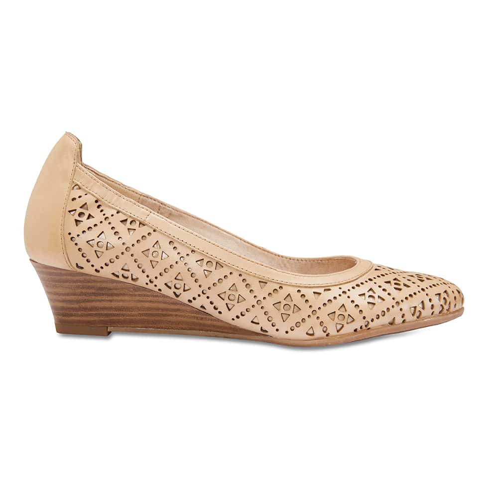 Earl Heel in Neutral Leather