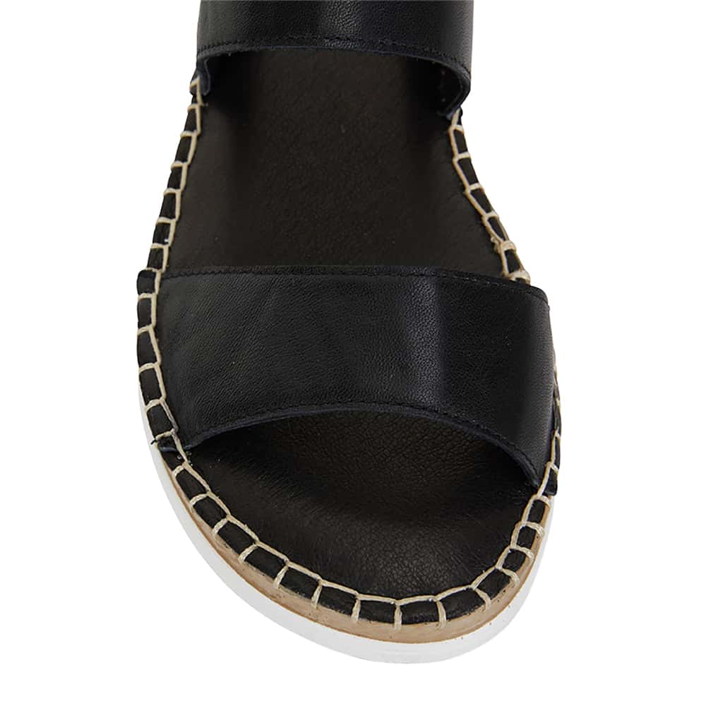 Egan Sandal in Black Leather