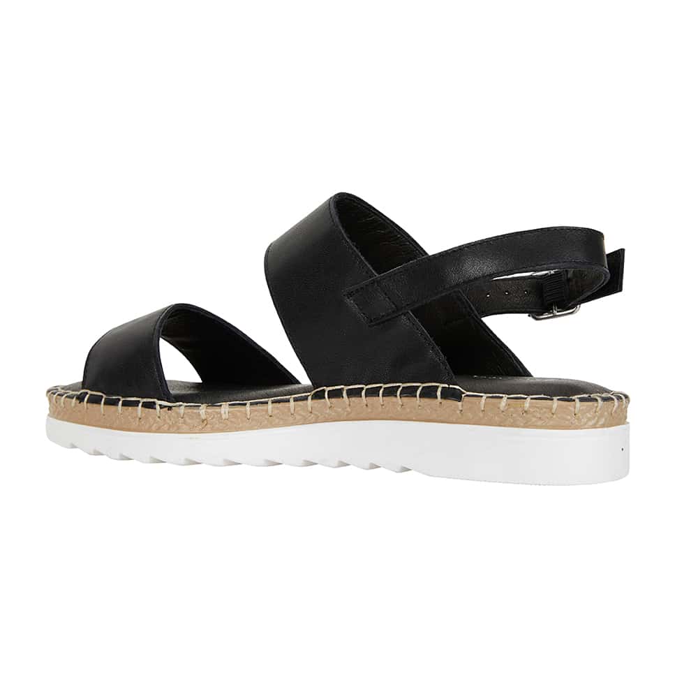 Egan Sandal in Black Leather